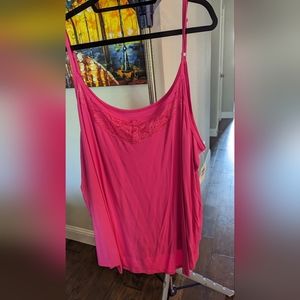 Torrid Super Soft Hot pink lace tank